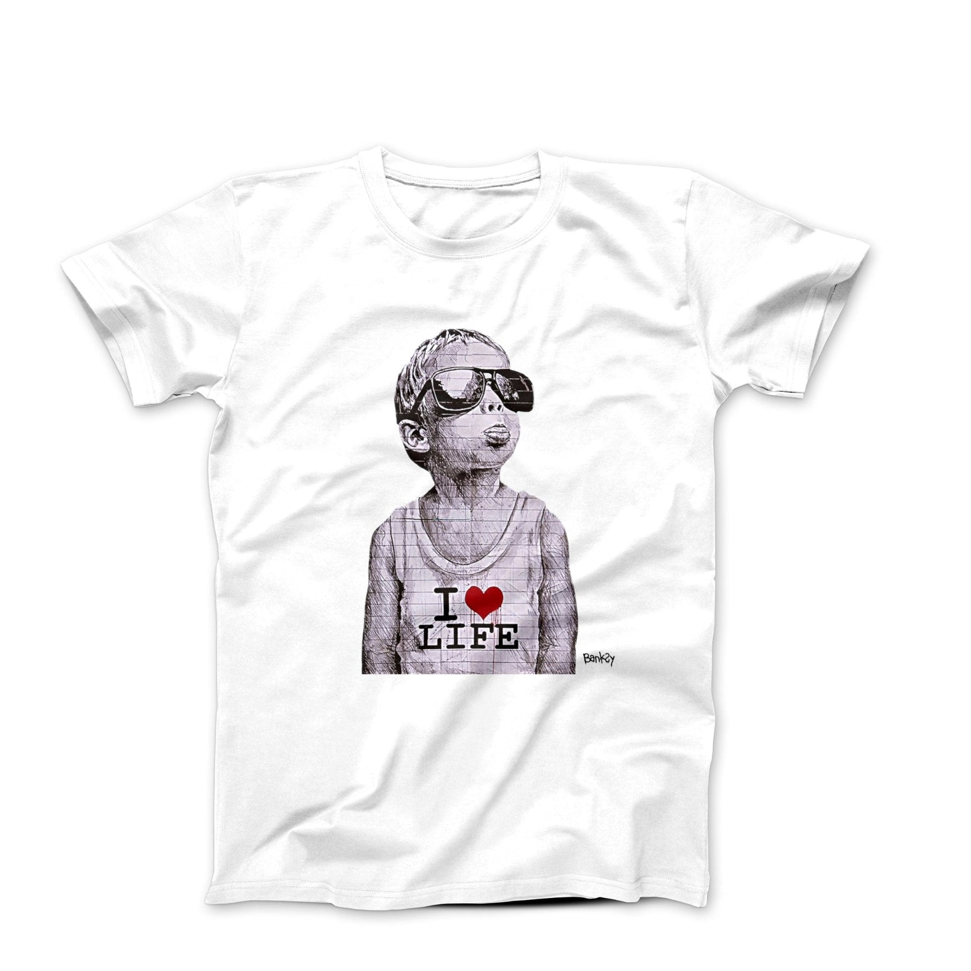 Banksy I Heart Life Street Art T-shirt - Street, Pop & Media Art - Harvey Ltd