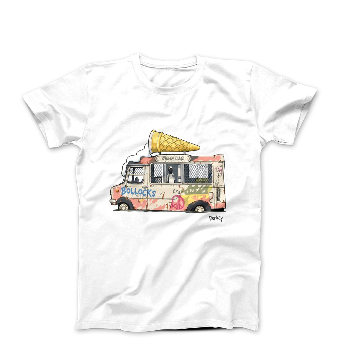 Banksy Ice Cream Van Street Art T-shirt - Street, Pop & Media Art - Harvey Ltd