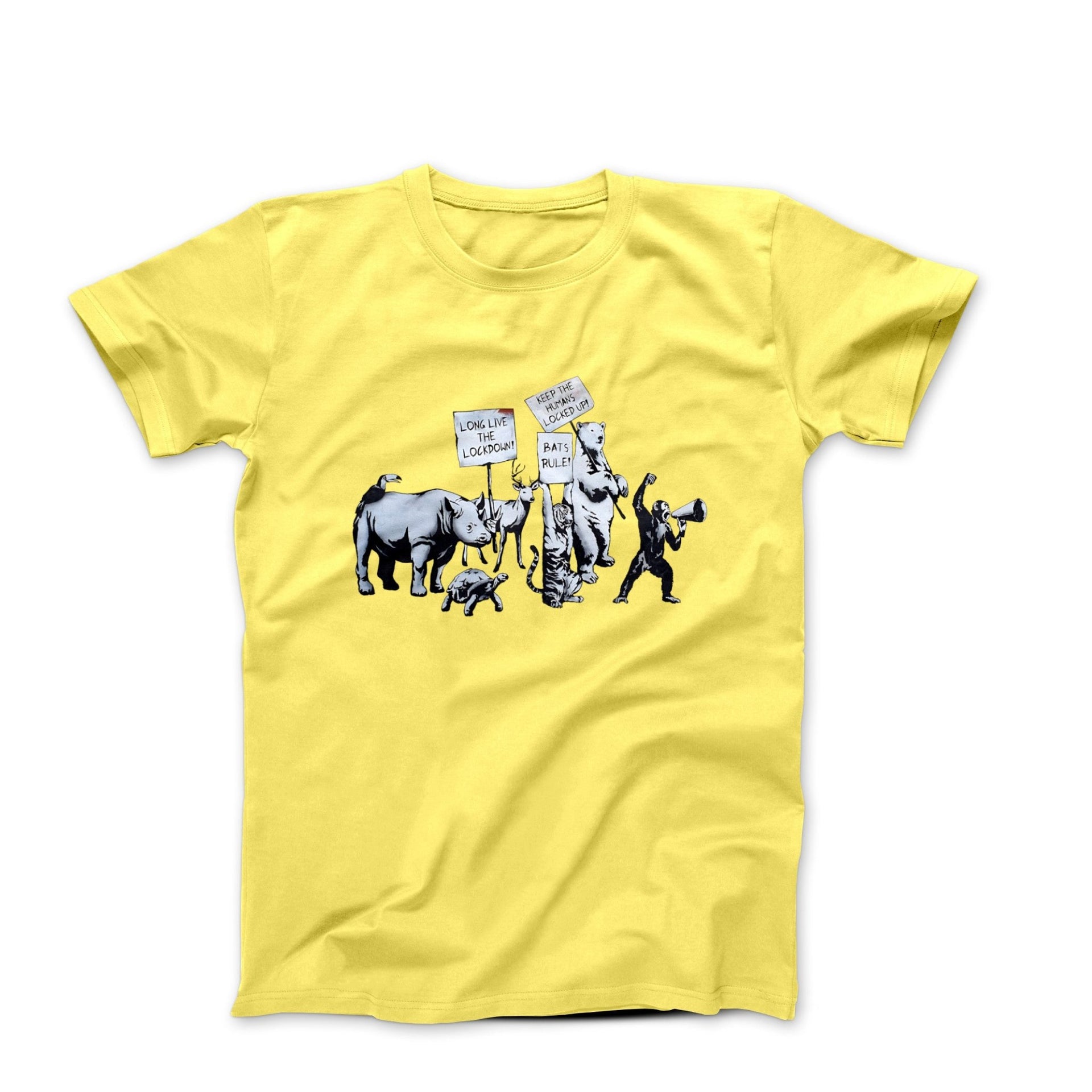 Banksy - Inspired Climate Change Animal Protest T-shirt - Street, Pop & Media Art - Harvey Ltd