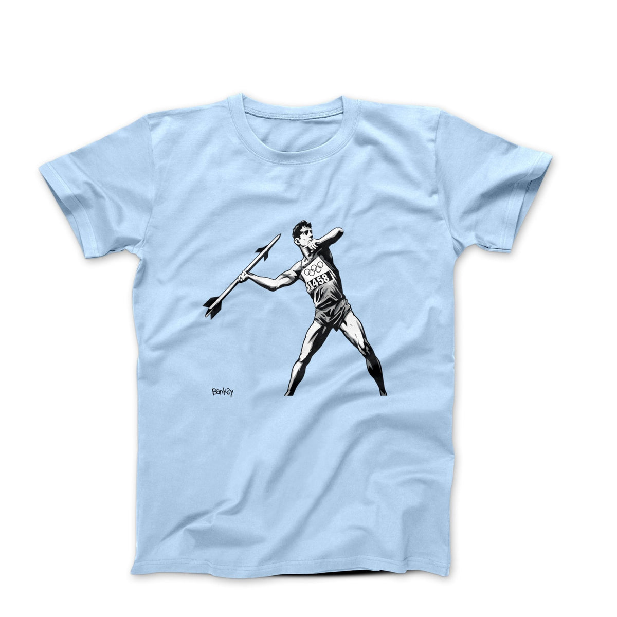 Banksy Javelin Thrower 2012 Street Art T-shirt - Street, Pop & Media Art - Harvey Ltd