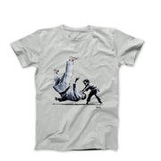 Banksy Judo Match Near Kyiv Graffiti Art T - shirt - Clothing - Harvey Ltd