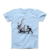 Banksy Judo Match Near Kyiv Graffiti Art T - shirt - Clothing - Harvey Ltd