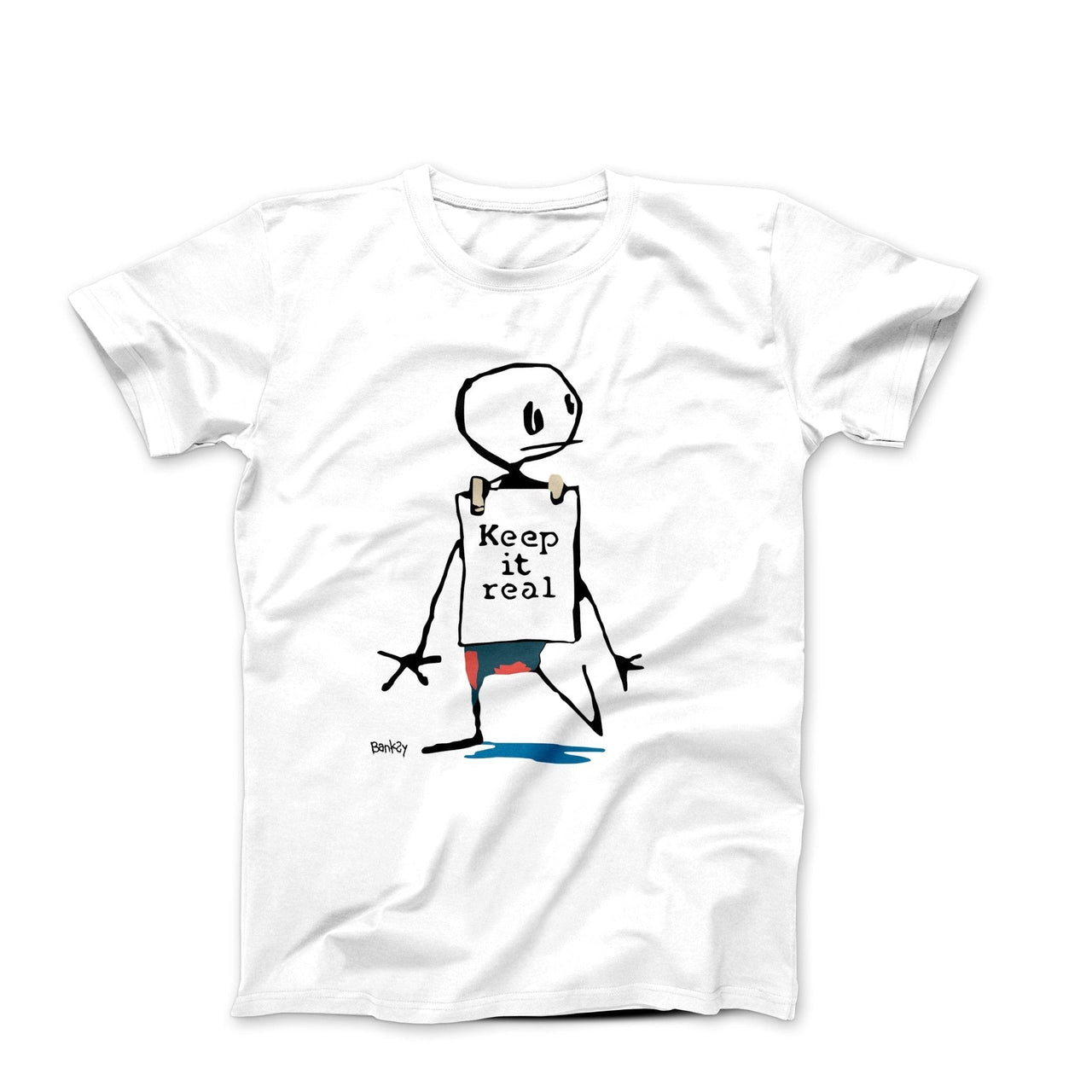 Banksy Keep It Real Street Art T-shirt - Street, Pop & Media Art - Harvey Ltd