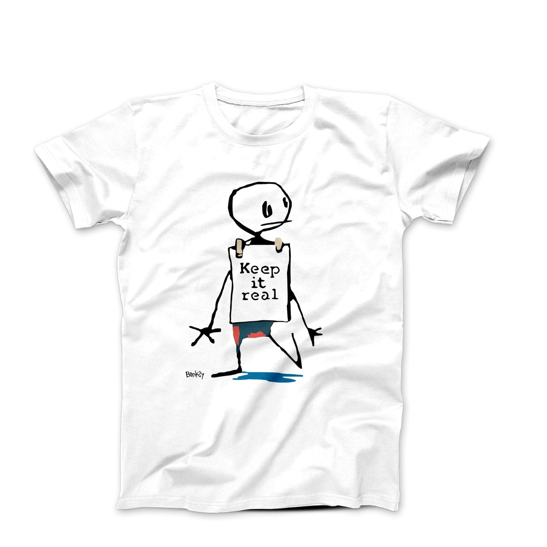 Banksy Keep It Real Street Art T-shirt - Street, Pop & Media Art - Harvey Ltd