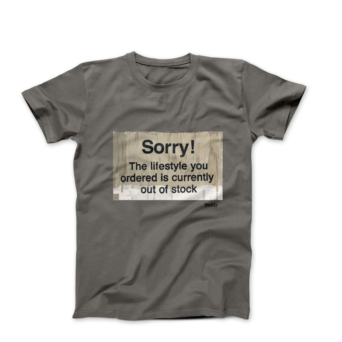 Banksy Lifestyle Out of Stock 2013 Street Art T-shirt - Street, Pop & Media Art - Harvey Ltd