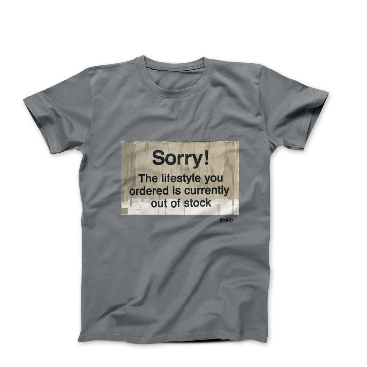 Banksy Lifestyle Out of Stock 2013 Street Art T-shirt - Street, Pop & Media Art - Harvey Ltd
