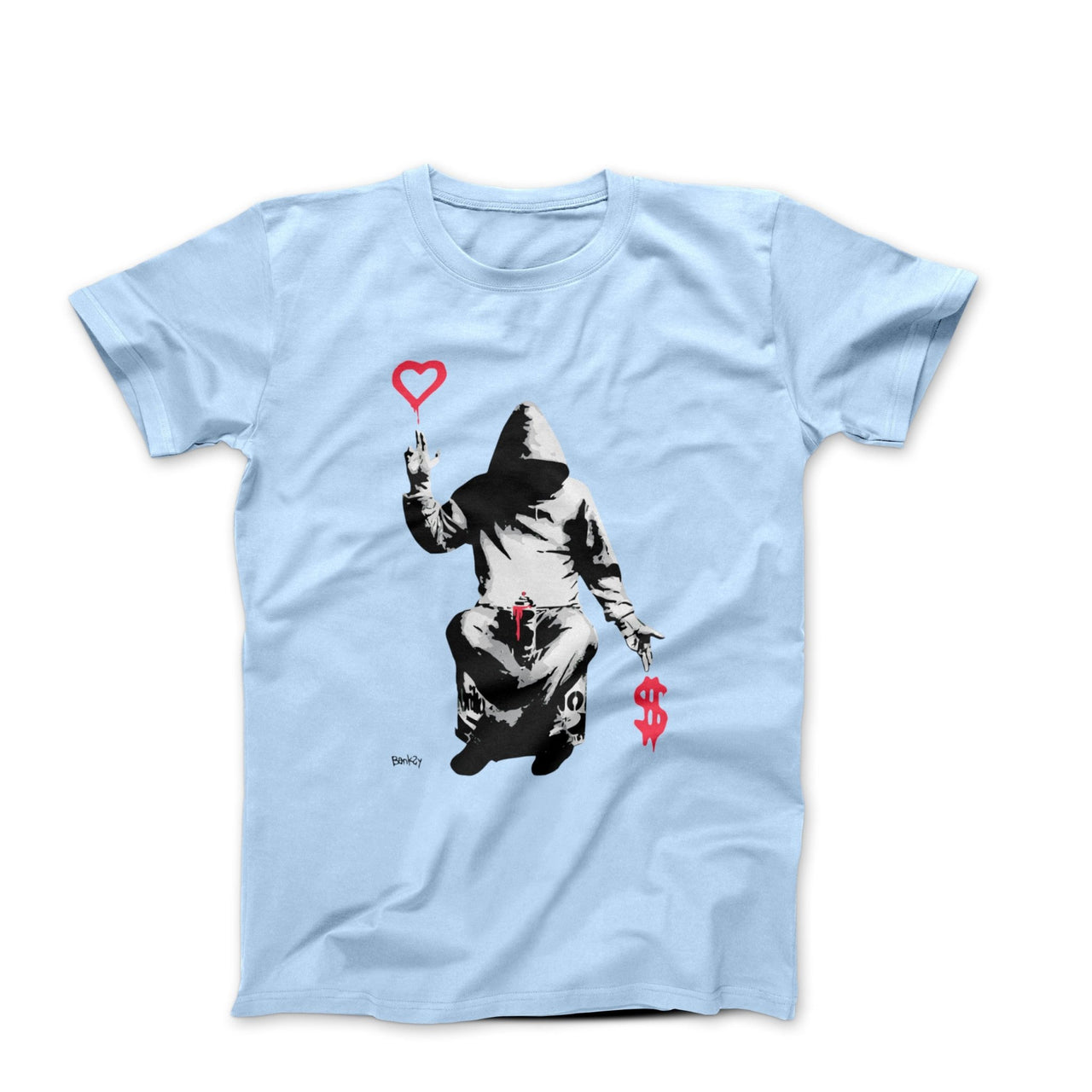 Banksy Love Over Money Graffiti Art T - shirt - Clothing - Harvey Ltd