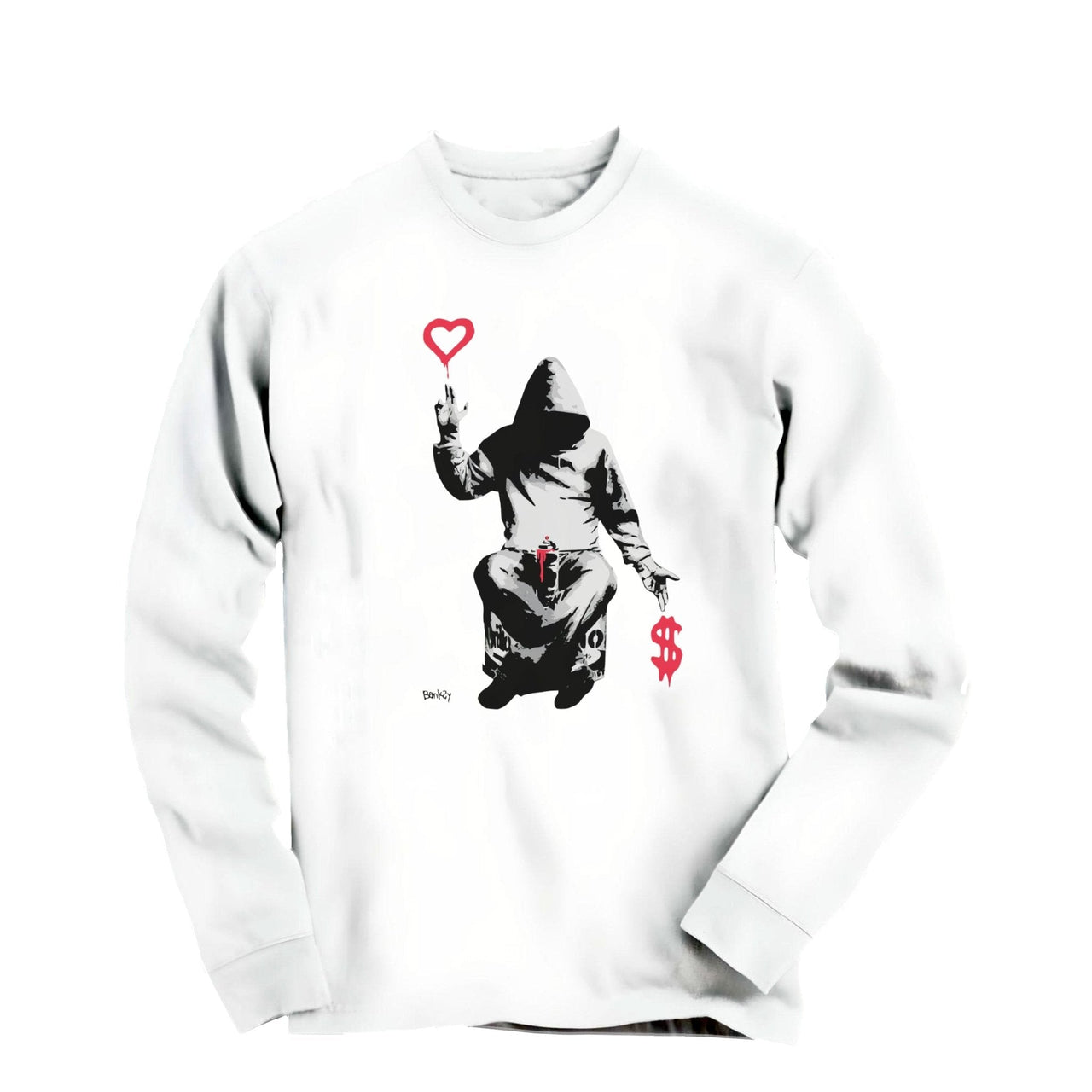 Banksy Love Over Money Long Sleeve Tee - Street, Pop & Media Art - Harvey Ltd