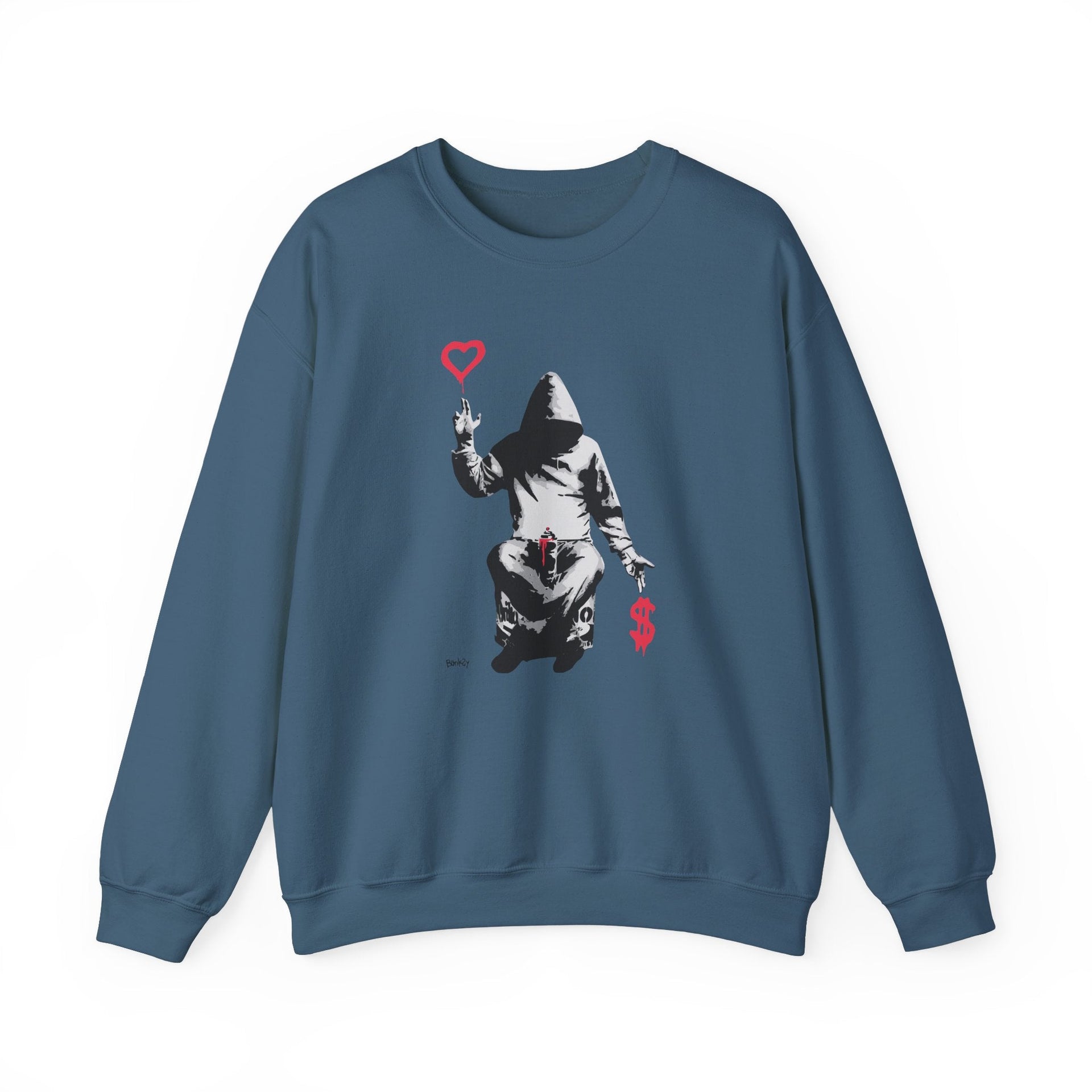 Banksy Love Over Money Street Art Sweatshirt - Street, Pop & Media Art - Harvey Ltd