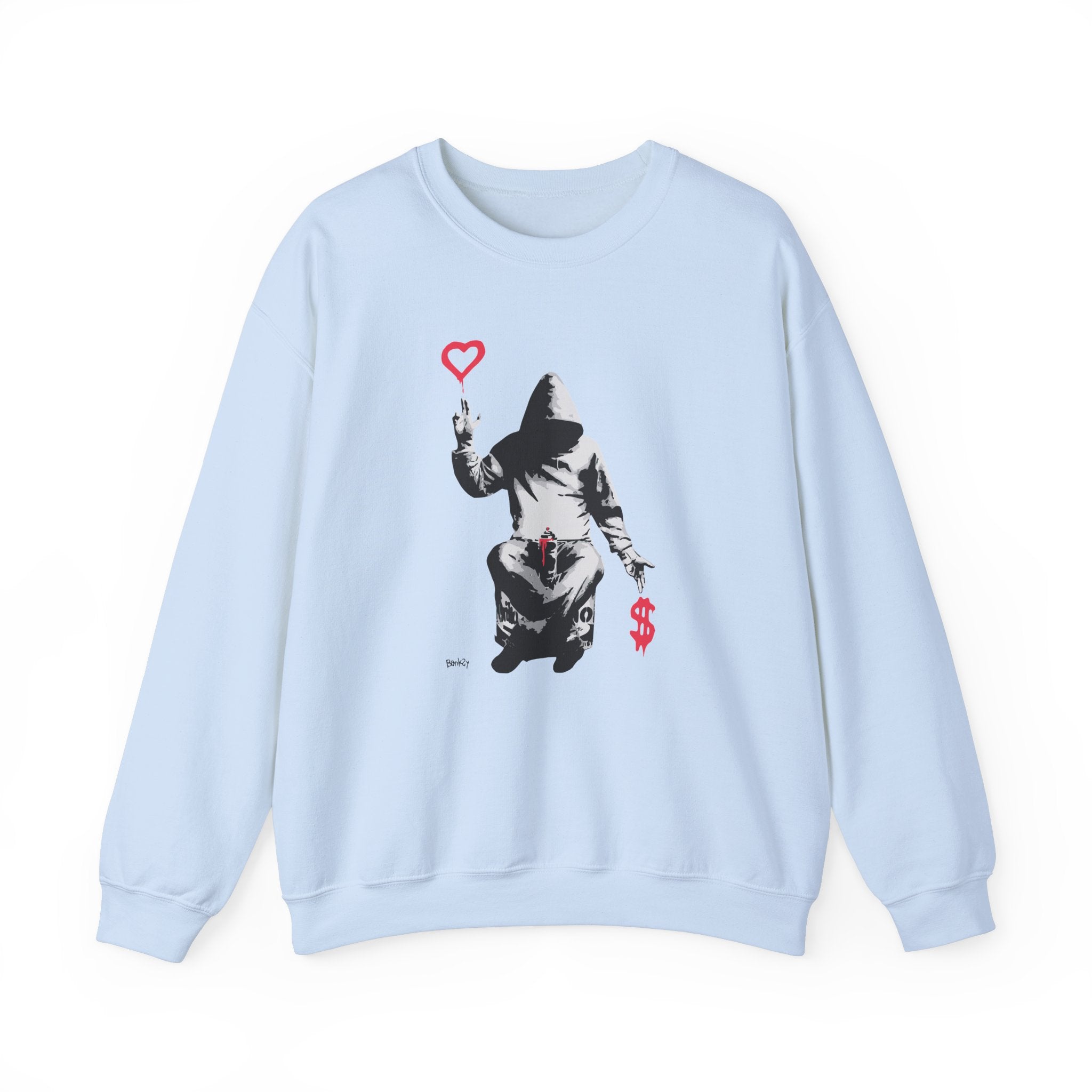 【海外版】Banksy  Sweet  Banksy Love Over Money Street Art Sweatshirt - Harvey Ltd