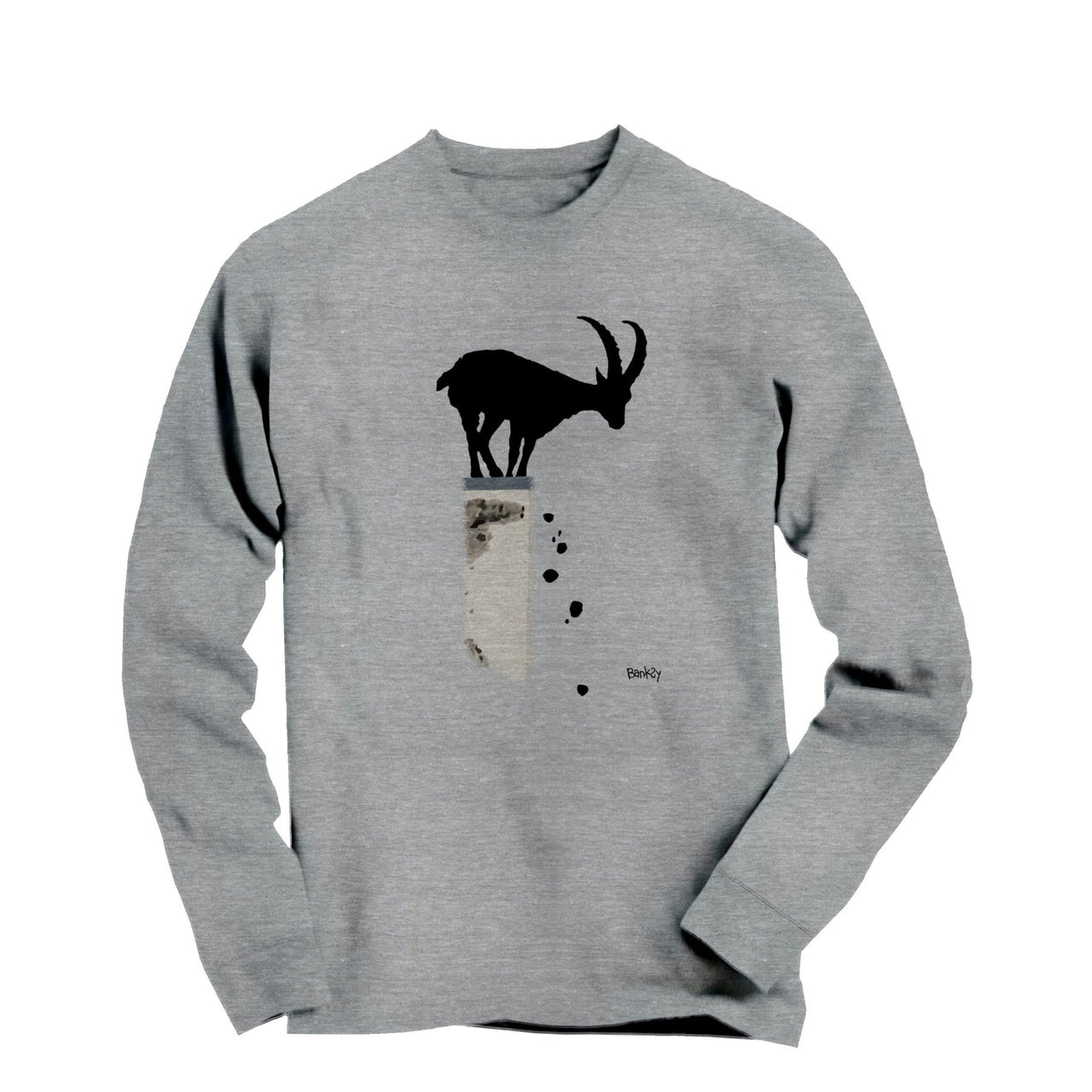 Banksy Mountain Goat (2024) Street Art Long Sleeve Tee - Street, Pop & Media Art - Harvey Ltd