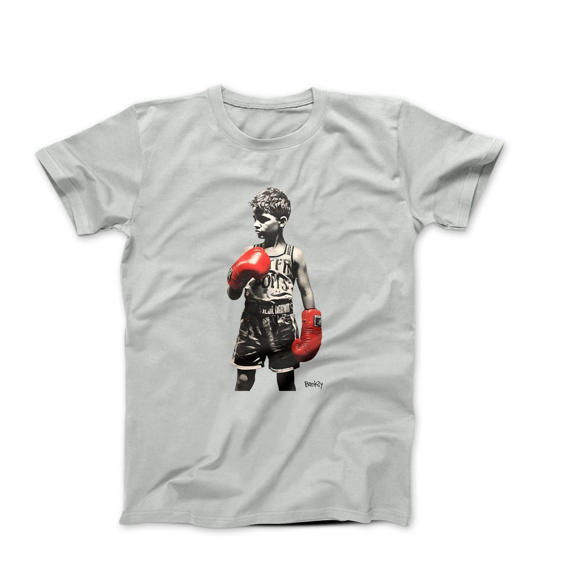 Banksy Never Give Up Street Art T - shirt - Clothing - Harvey Ltd