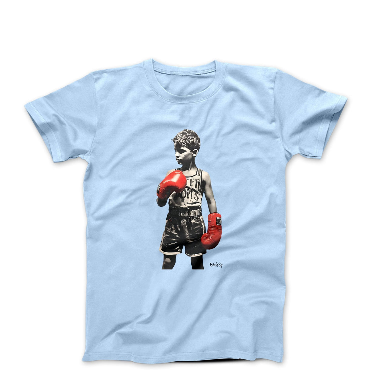 Banksy Never Give Up Street Art T - shirt - Clothing - Harvey Ltd