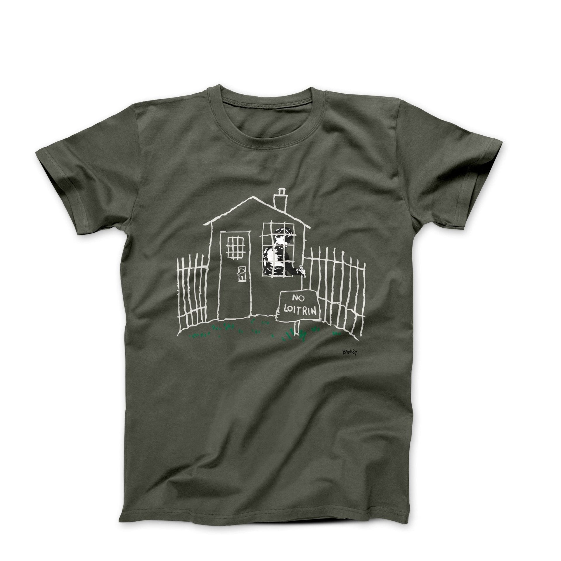 Banksy No Loitrin Street Art T-shirt - Street, Pop & Media Art - Harvey Ltd