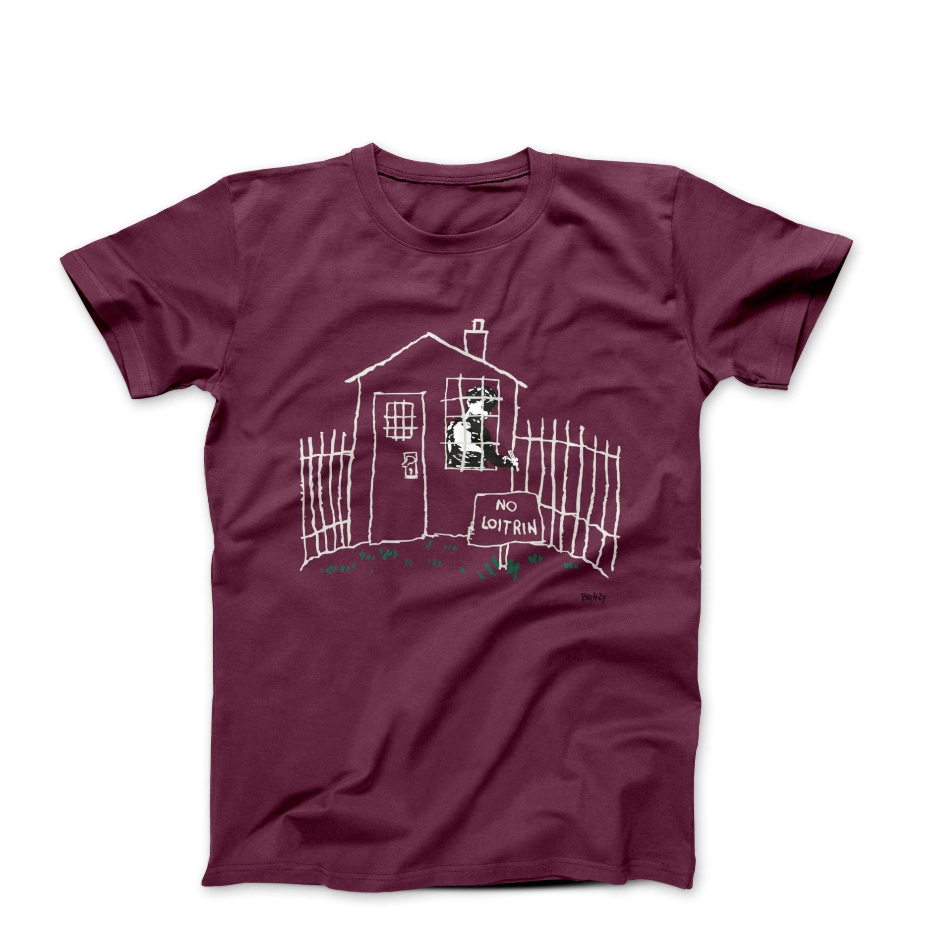 Banksy No Loitrin Street Art T-shirt - Street, Pop & Media Art - Harvey Ltd