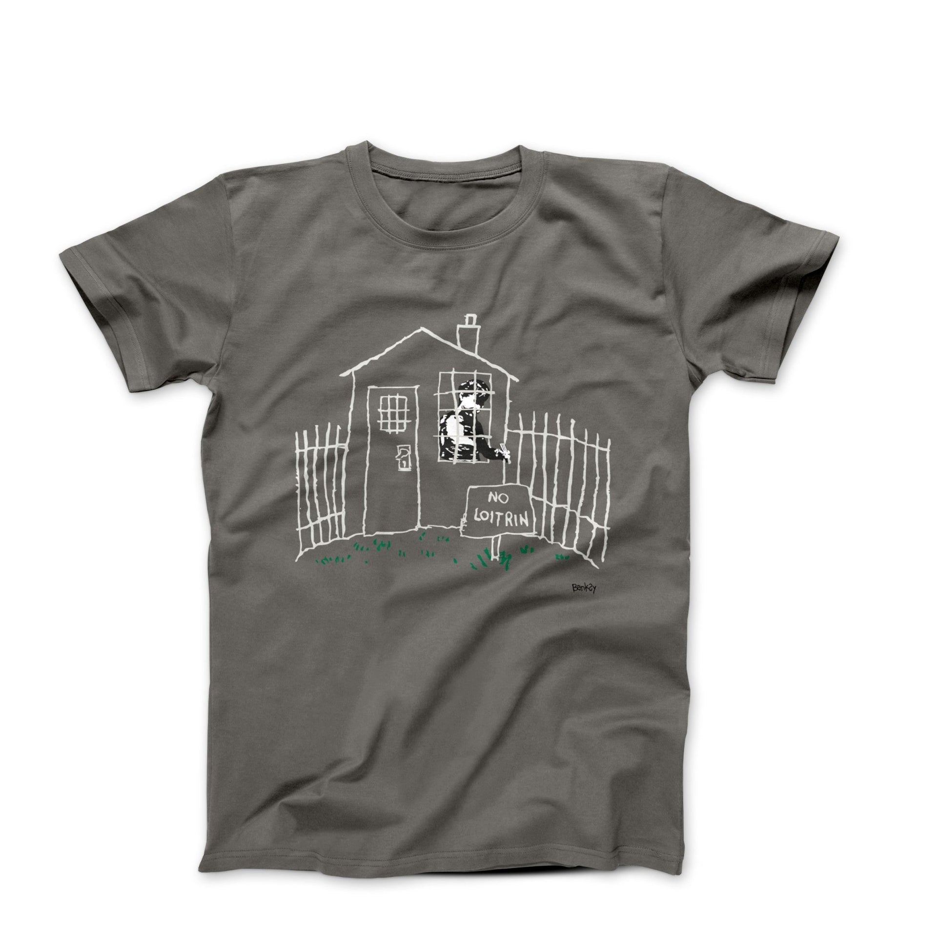 Banksy No Loitrin Street Art T-shirt - Street, Pop & Media Art - Harvey Ltd
