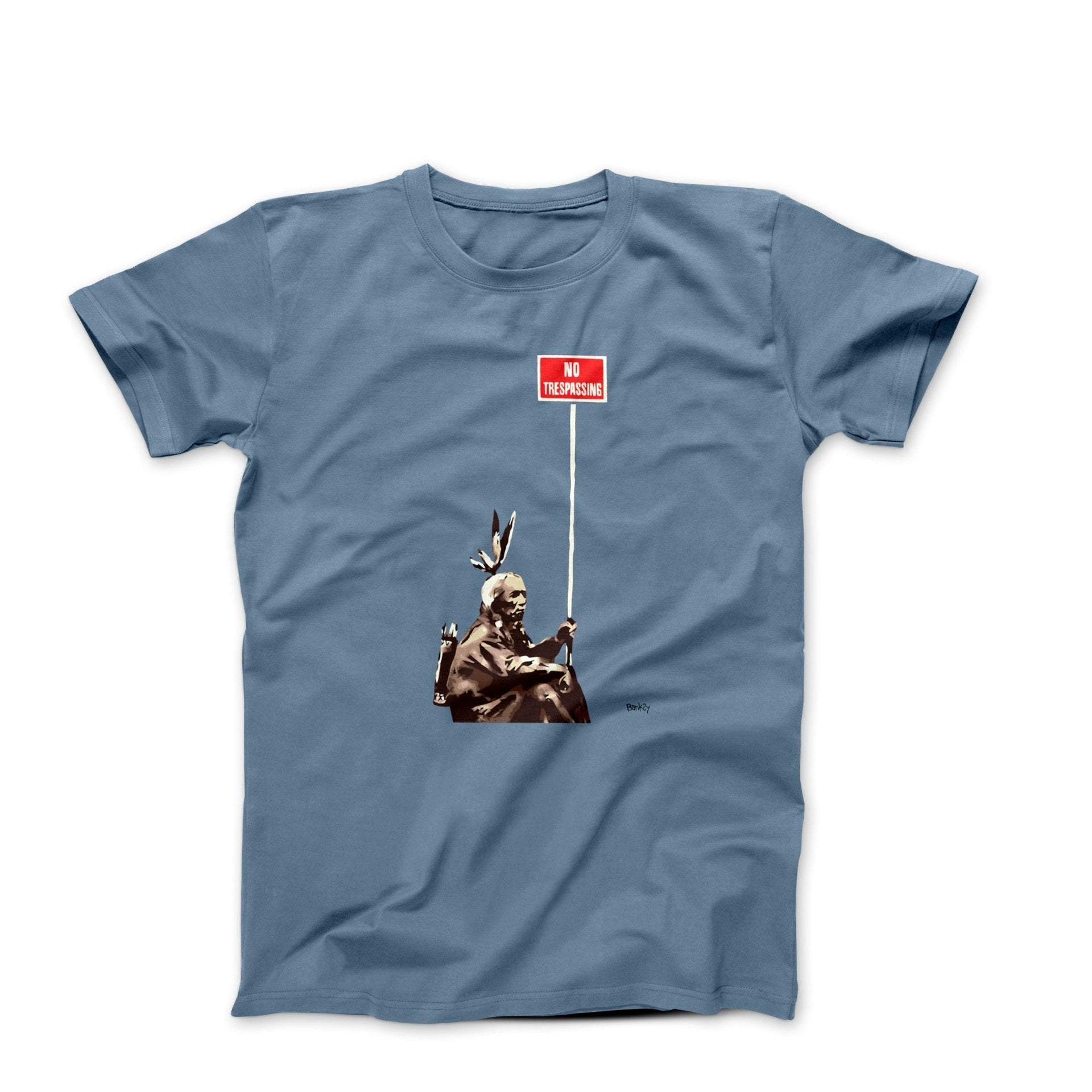 Banksy No Trespassing Street Art T-shirt - Street, Pop & Media Art - Harvey Ltd
