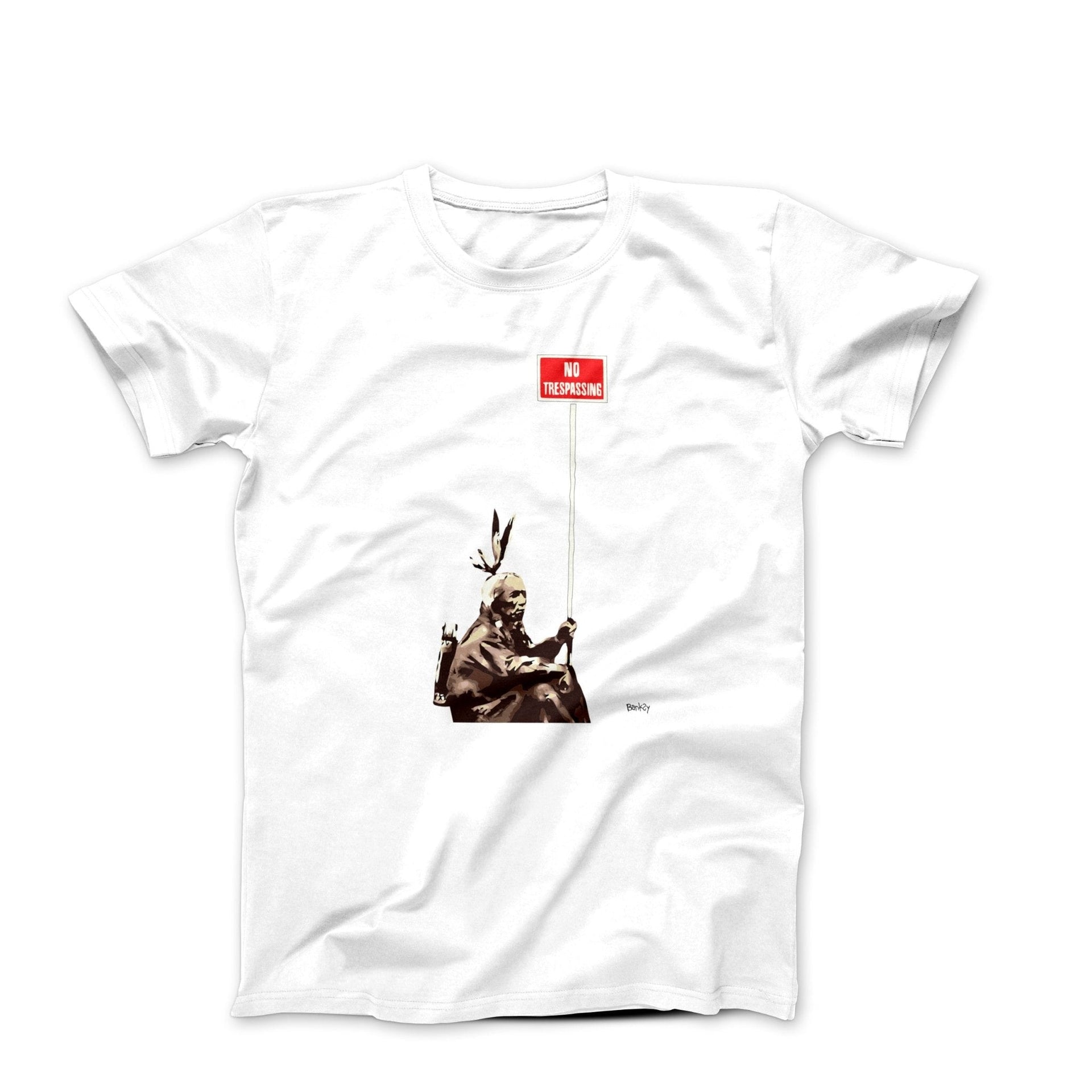 Banksy No Trespassing Street Art T-shirt - Street, Pop & Media Art - Harvey Ltd