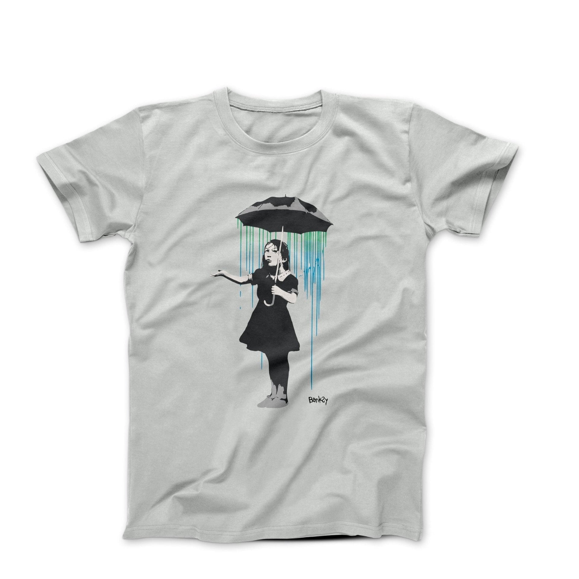 Banksy Nola Girl with Umbrella Street Art T-shirt - Street, Pop & Media Art - Harvey Ltd