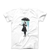 Banksy Nola Girl with Umbrella Street Art T-shirt - Street, Pop & Media Art - Harvey Ltd