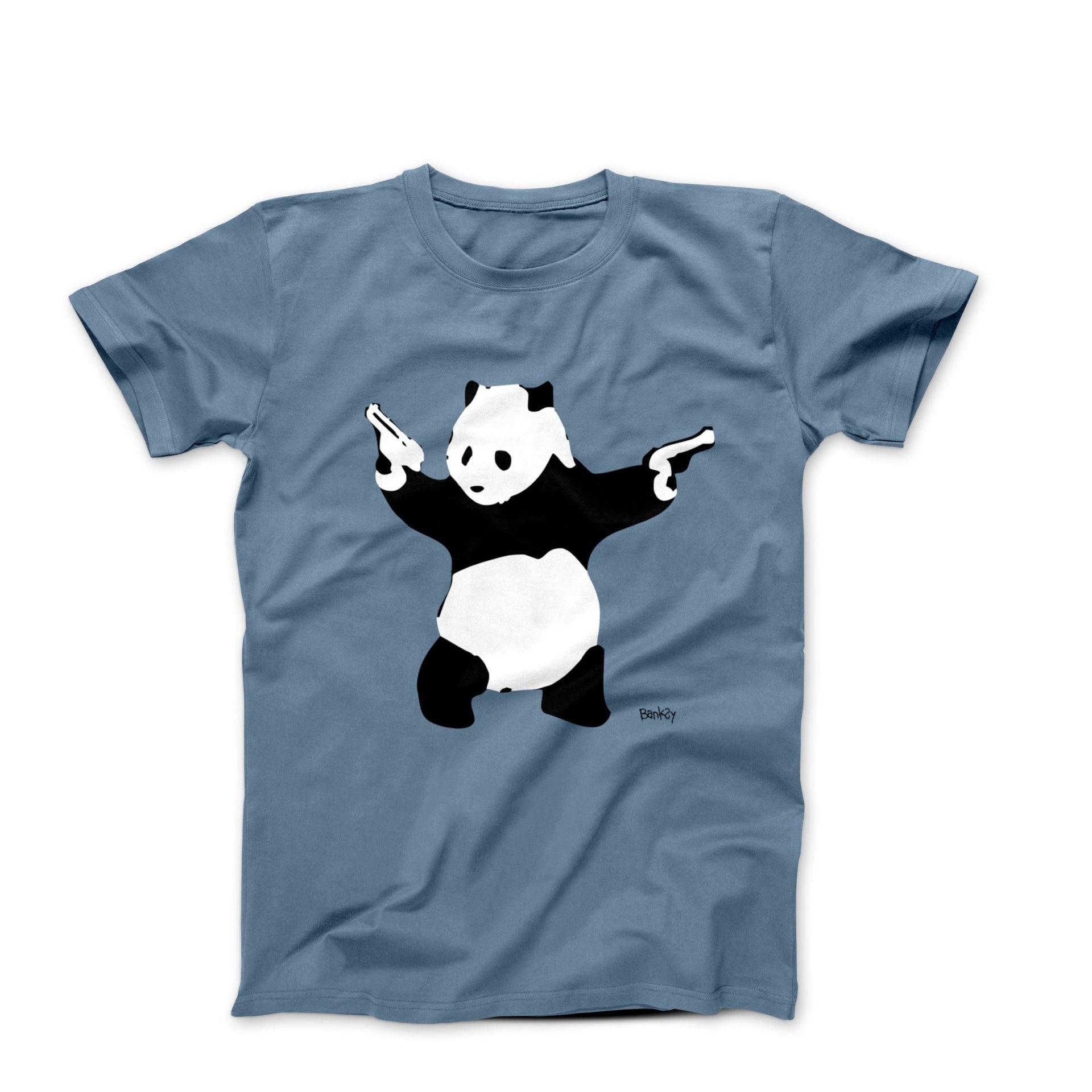 Banksy Pandamonium Armed Panda (2015) Street Art T - Shirt - Clothing - Harvey Ltd