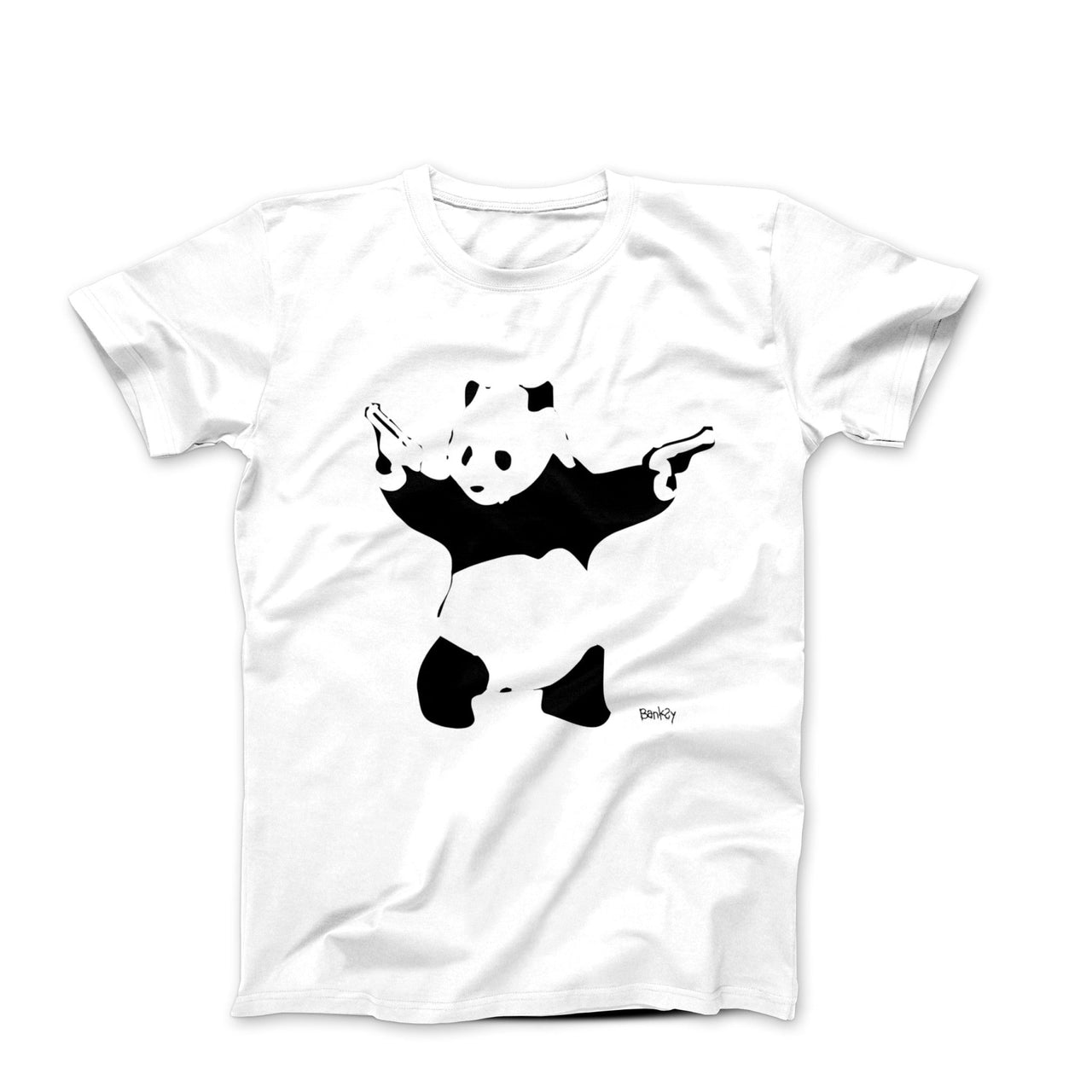 Banksy Pandamonium Armed Panda (2015) Street Art T - Shirt - Clothing - Harvey Ltd