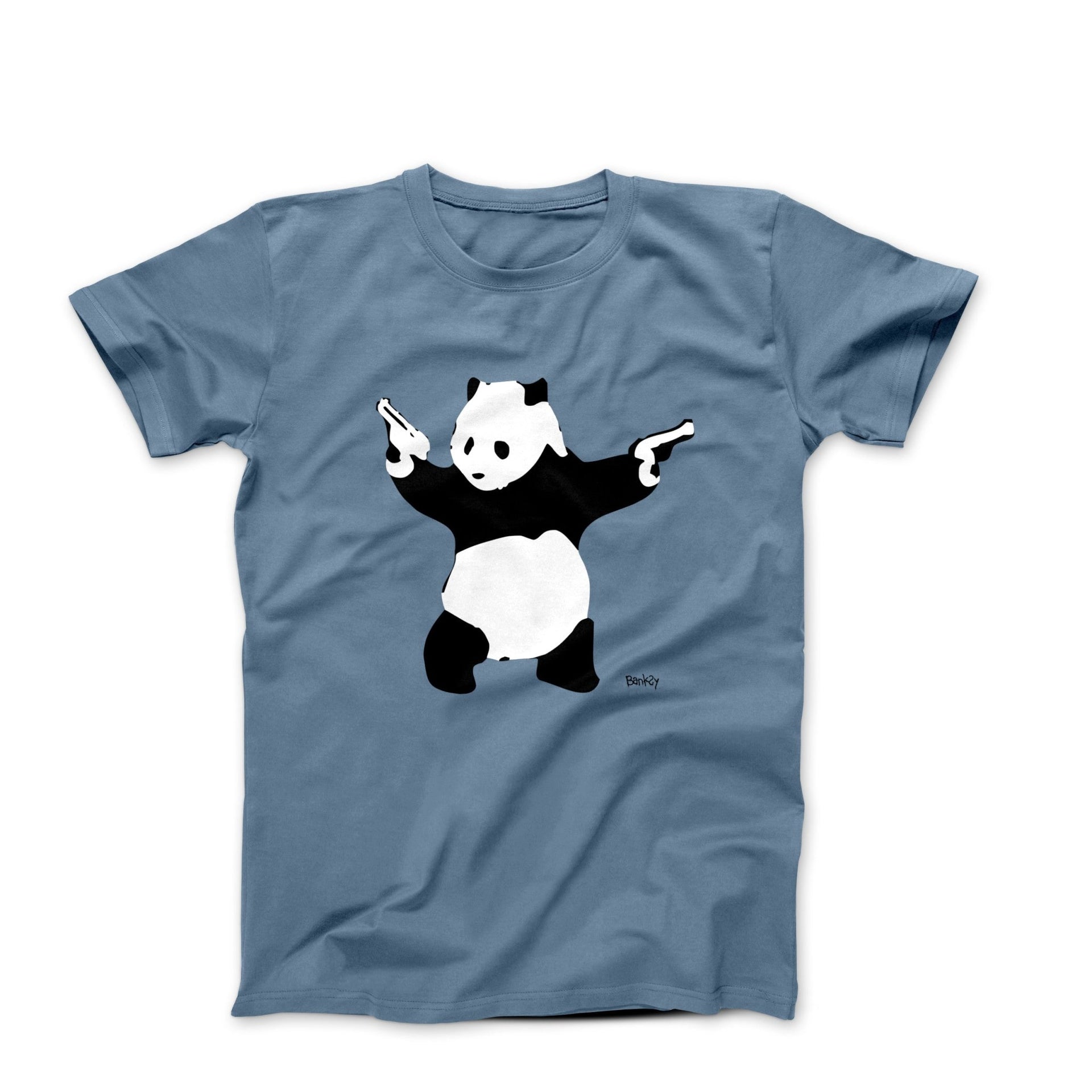 Banksy Pandamonium Armed Panda (2015) Street Art T-Shirt - Street, Pop & Media Art - Harvey Ltd