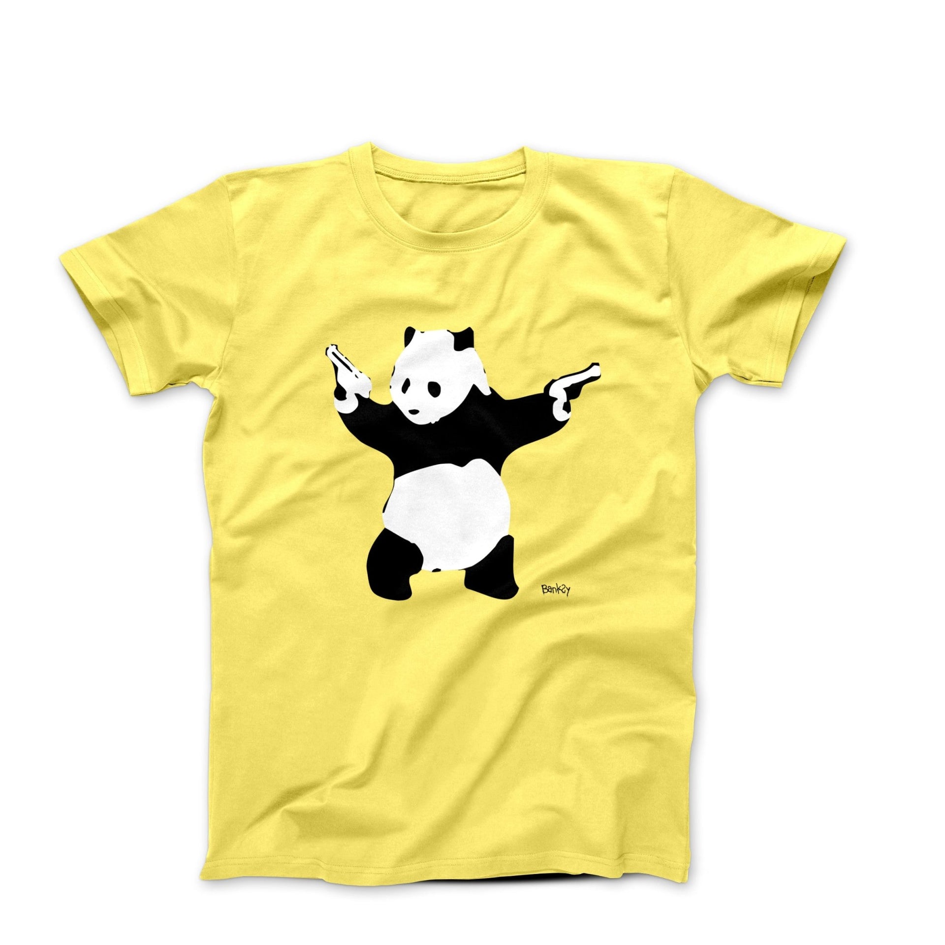 Banksy Pandamonium Armed Panda (2015) Street Art T-Shirt - Street, Pop & Media Art - Harvey Ltd