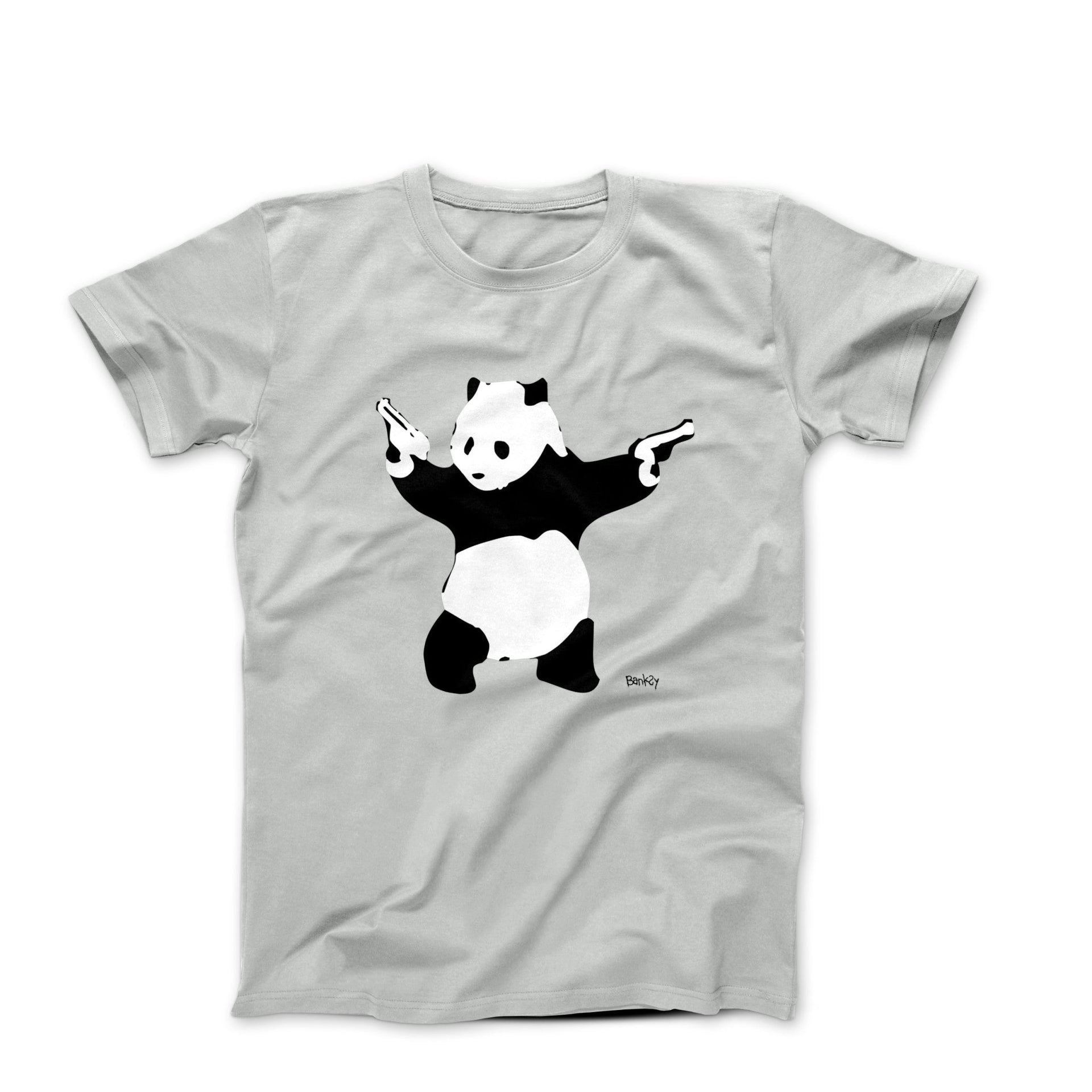 Banksy Pandamonium Armed Panda (2015) Street Art T-Shirt - Street, Pop & Media Art - Harvey Ltd