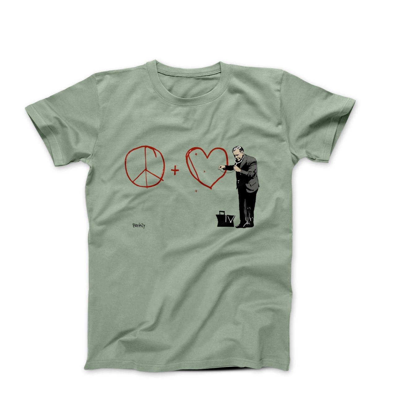 Banksy Peaceful Heart Doctor (2010) T-shirt - Street, Pop & Media Art - Harvey Ltd