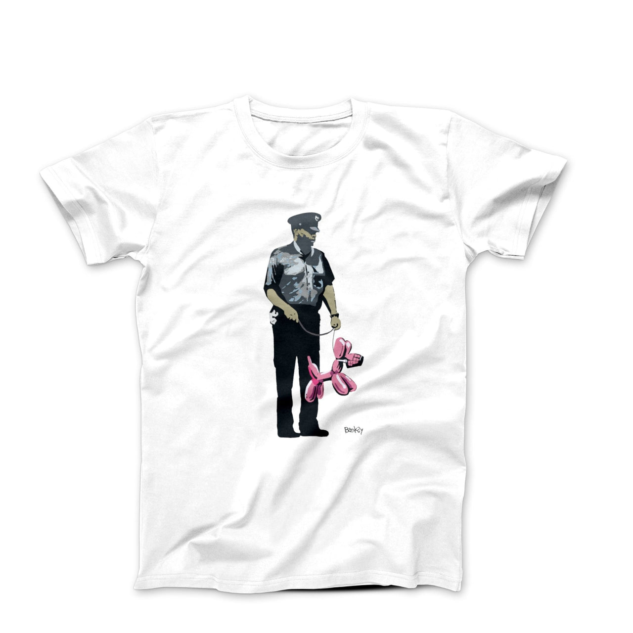 Banksy Pink Balloon Dog Graffiti T - shirt - Clothing - Harvey Ltd