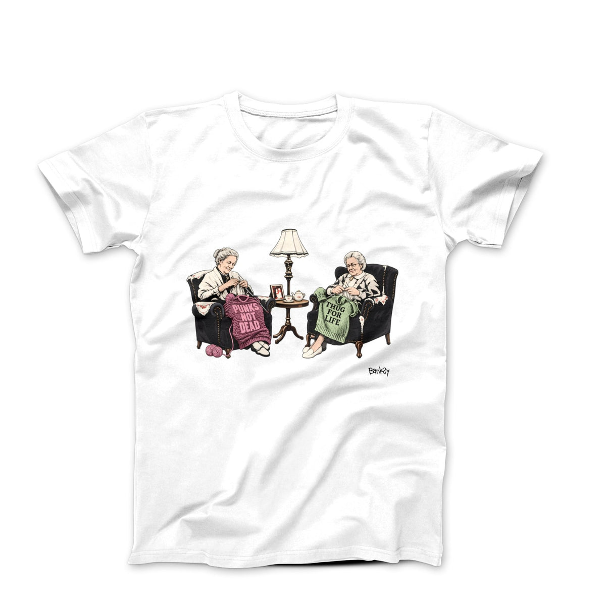 Banksy Punk Thug Grannies 2006 Street Art T-shirt - Street, Pop & Media Art - Harvey Ltd