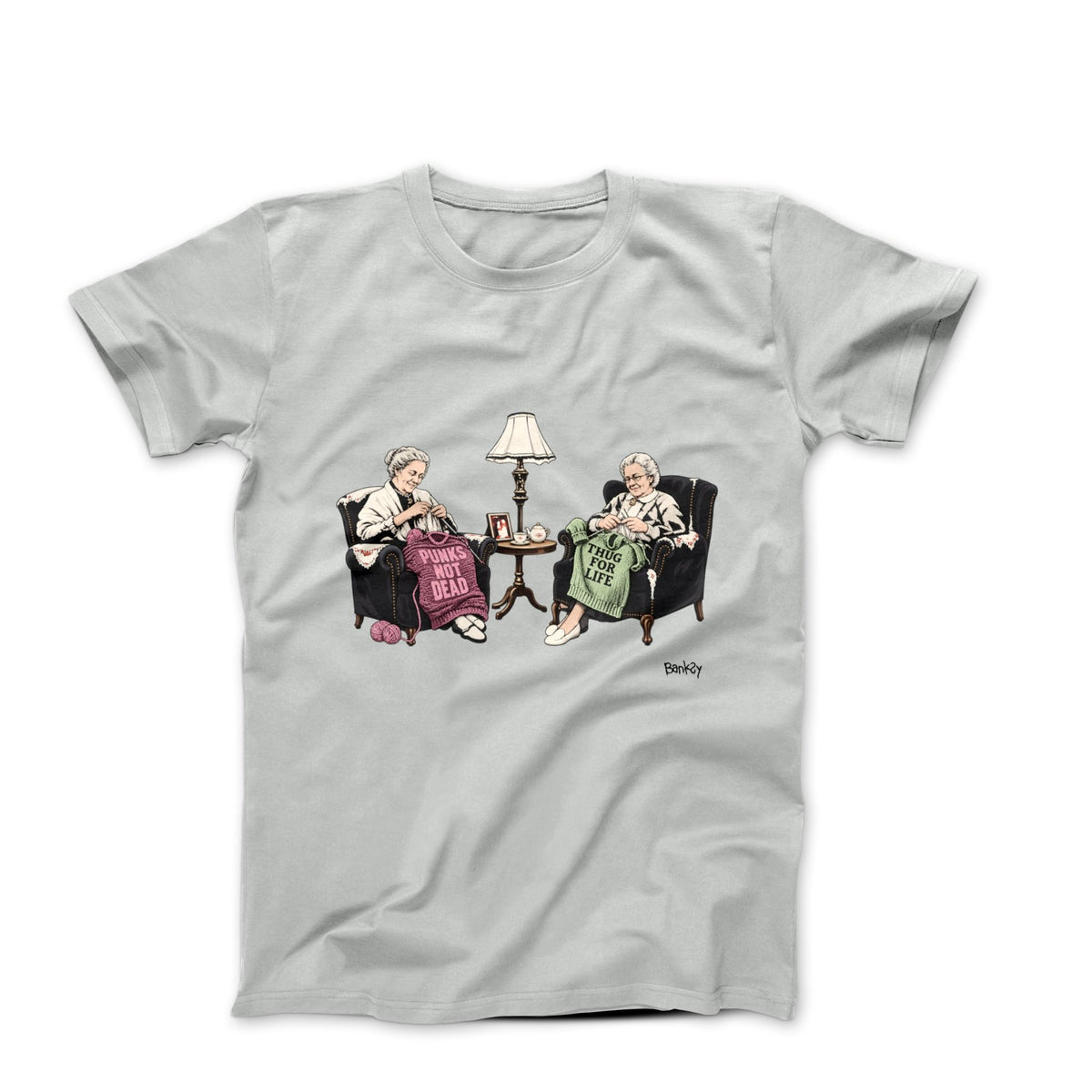 Banksy Punk Thug Grannies 2006 Street Art T-shirt - Street, Pop & Media Art - Harvey Ltd