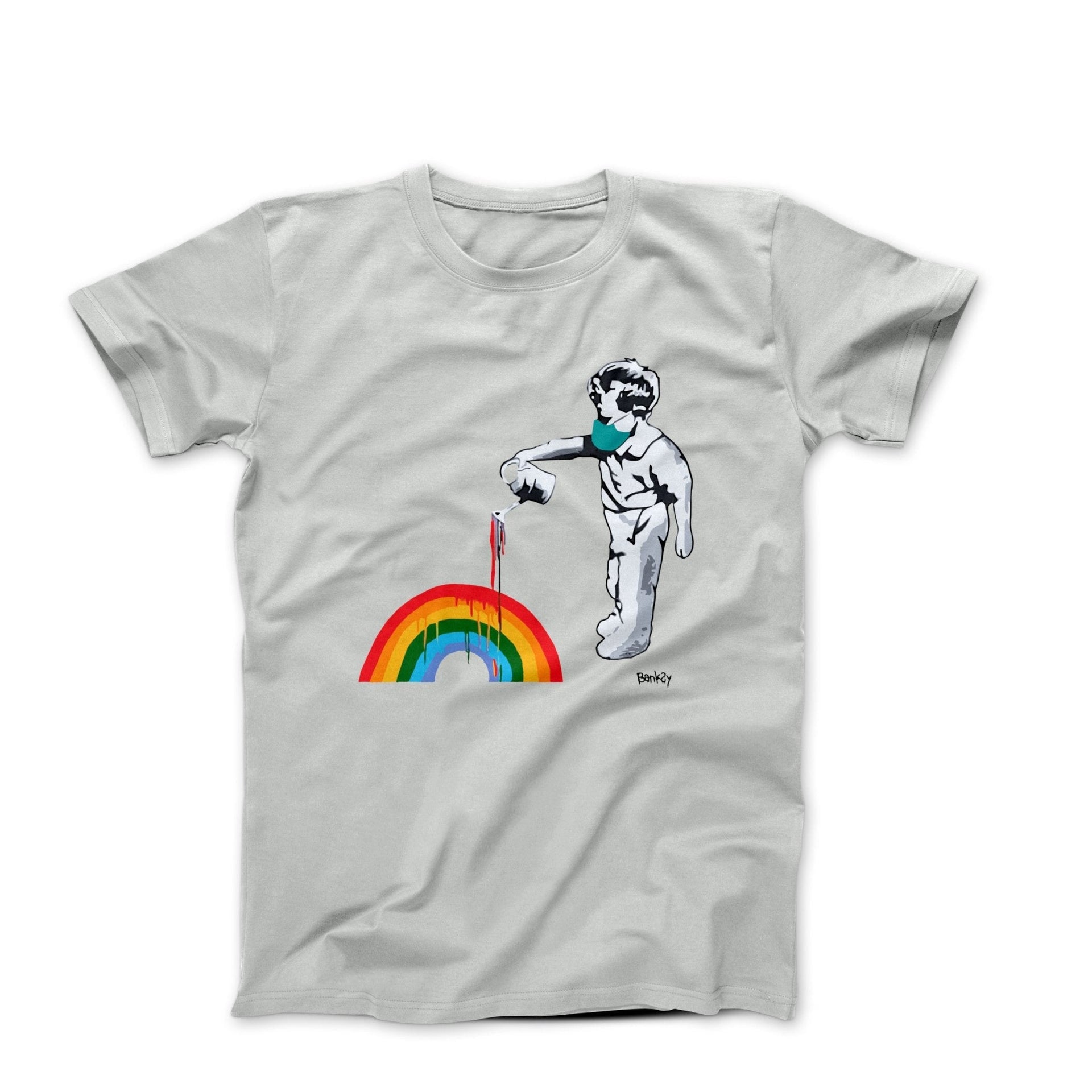 Banksy Rainbow Boy Street Art T-shirt - Street, Pop & Media Art - Harvey Ltd
