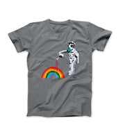 Banksy Rainbow Boy Street Art T-shirt - Street, Pop & Media Art - Harvey Ltd