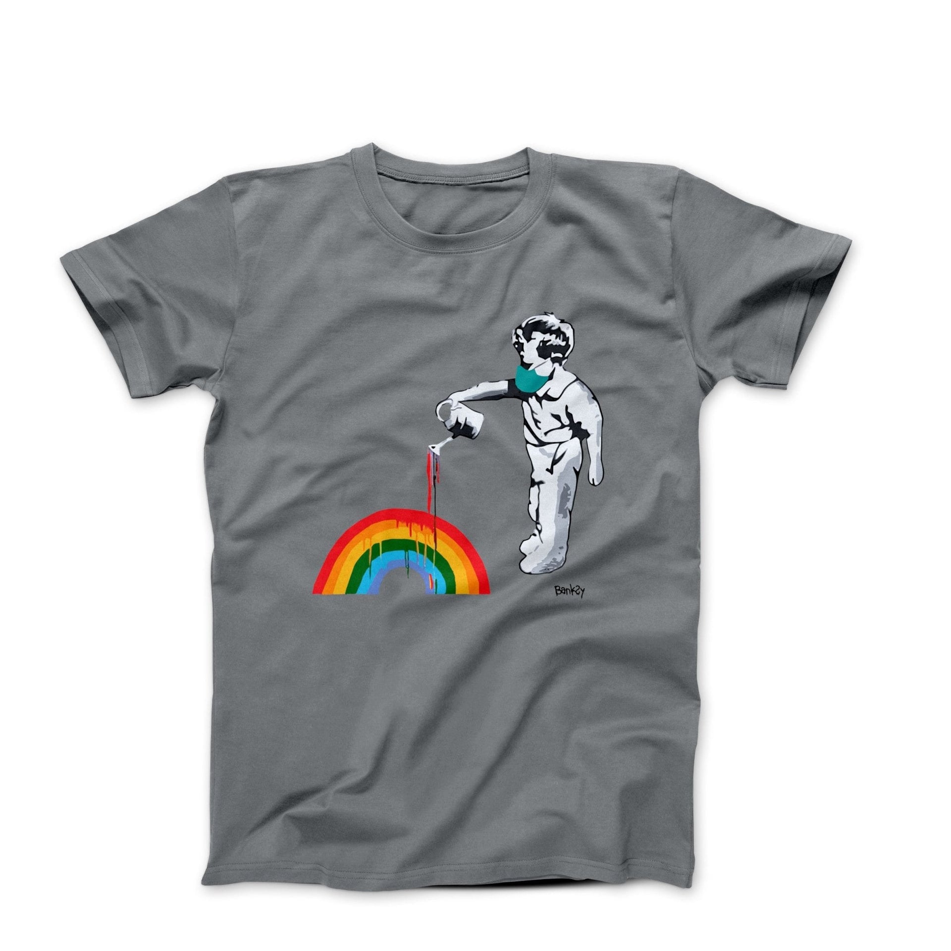 Banksy Rainbow Boy Street Art T-shirt - Street, Pop & Media Art - Harvey Ltd
