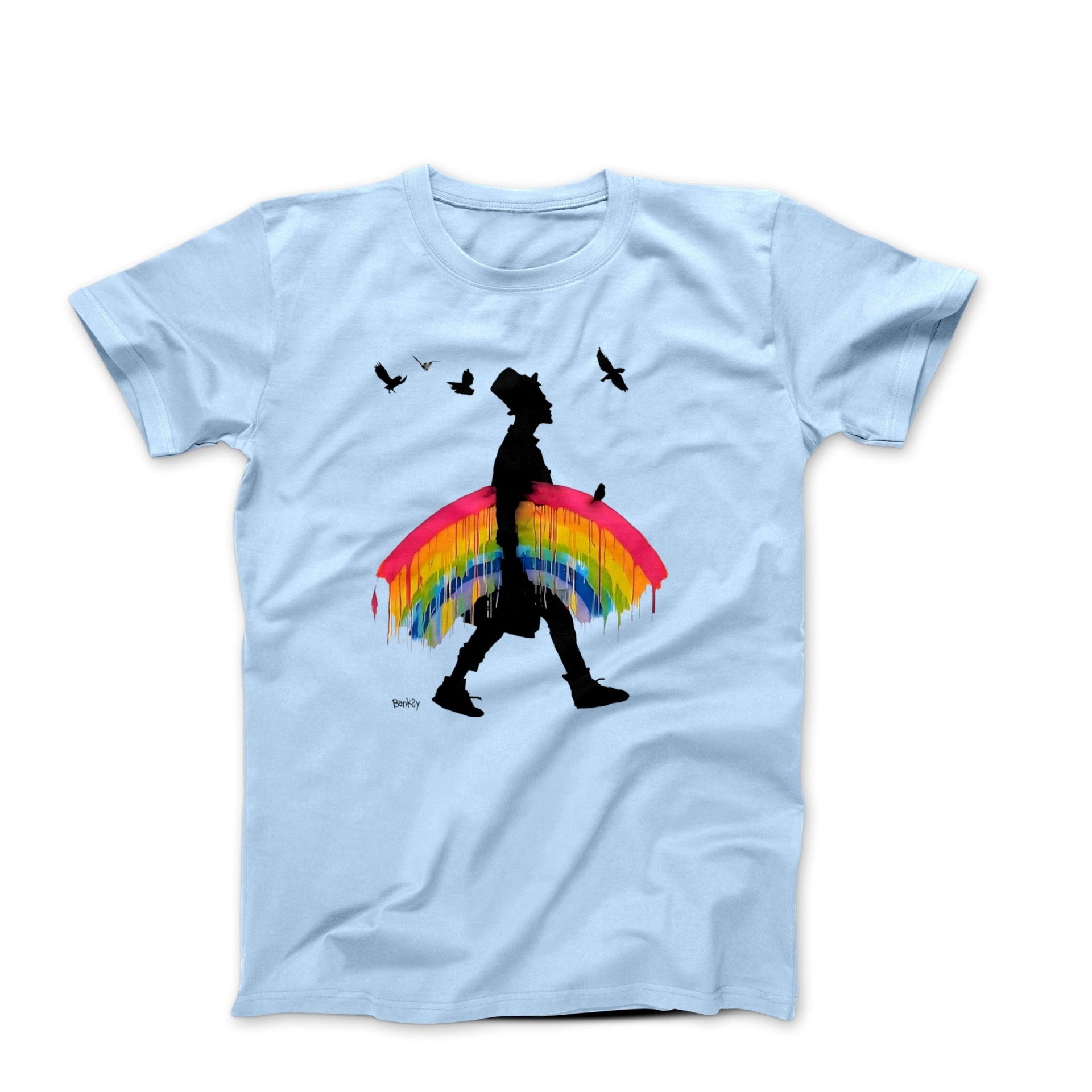 Banksy Rainbow Carrier Street Art T-shirt - Street, Pop & Media Art - Harvey Ltd