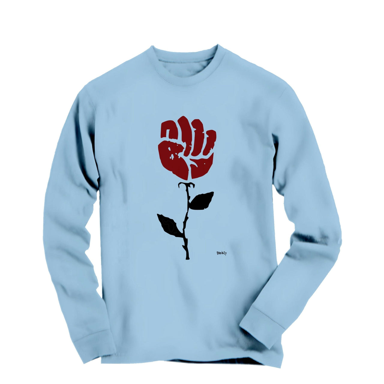 Banksy Rose In Sidewalk (2008) Street Art Long Sleeve Tee - Long - sleeve - Harvey Ltd