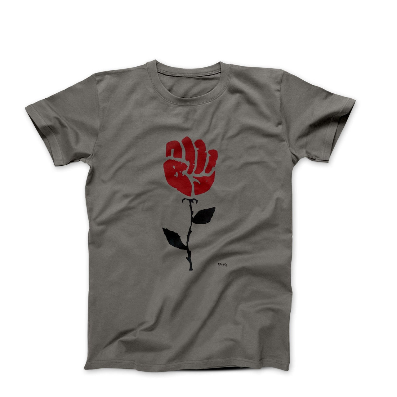 Banksy Rose In Sidewalk (2008) Street Art T-shirt - Street, Pop & Media Art - Harvey Ltd
