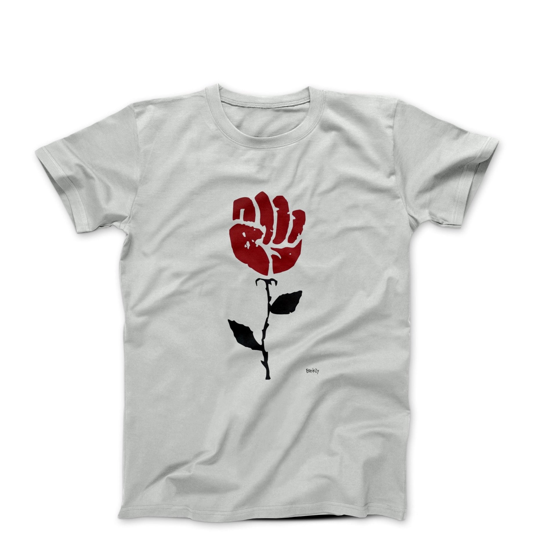 Banksy Rose In Sidewalk (2008) Street Art T-shirt - Clothing - Harvey Ltd