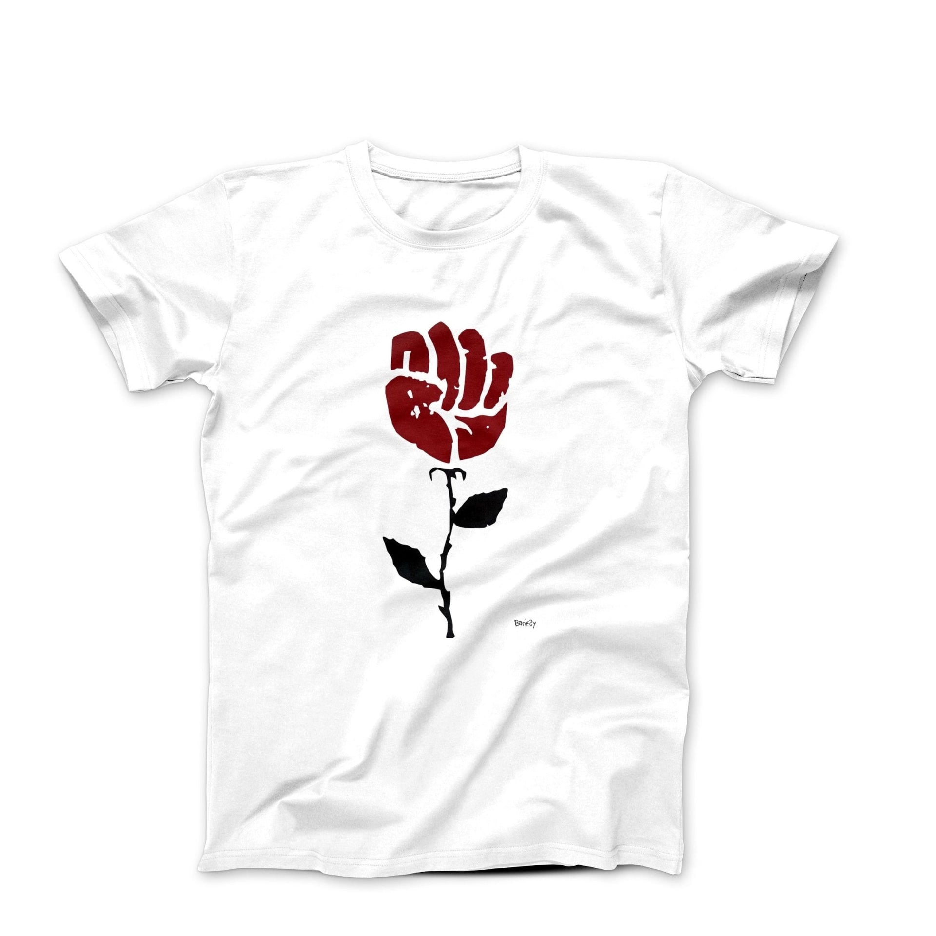 Banksy Rose In Sidewalk (2008) Street Art T-shirt - Street, Pop & Media Art - Harvey Ltd