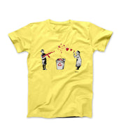 Banksy Shooting Down Love Street Art T-shirt - Street, Pop & Media Art - Harvey Ltd