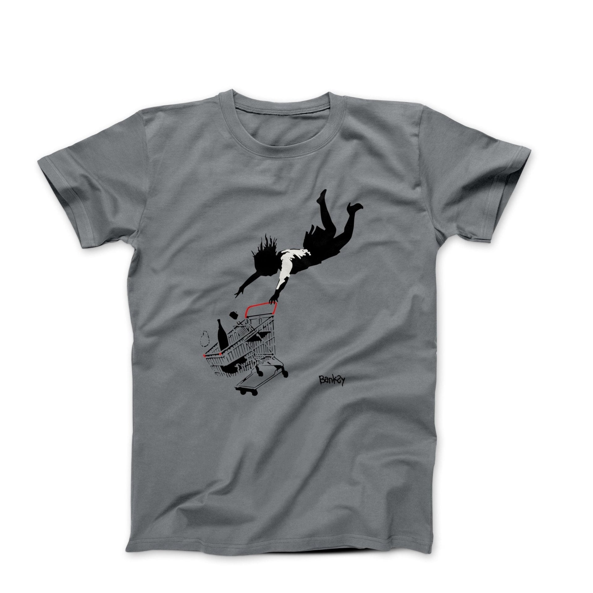 Banksy Shop Til You Drop (2011) Street Art T-shirt - Street, Pop & Media Art - Harvey Ltd