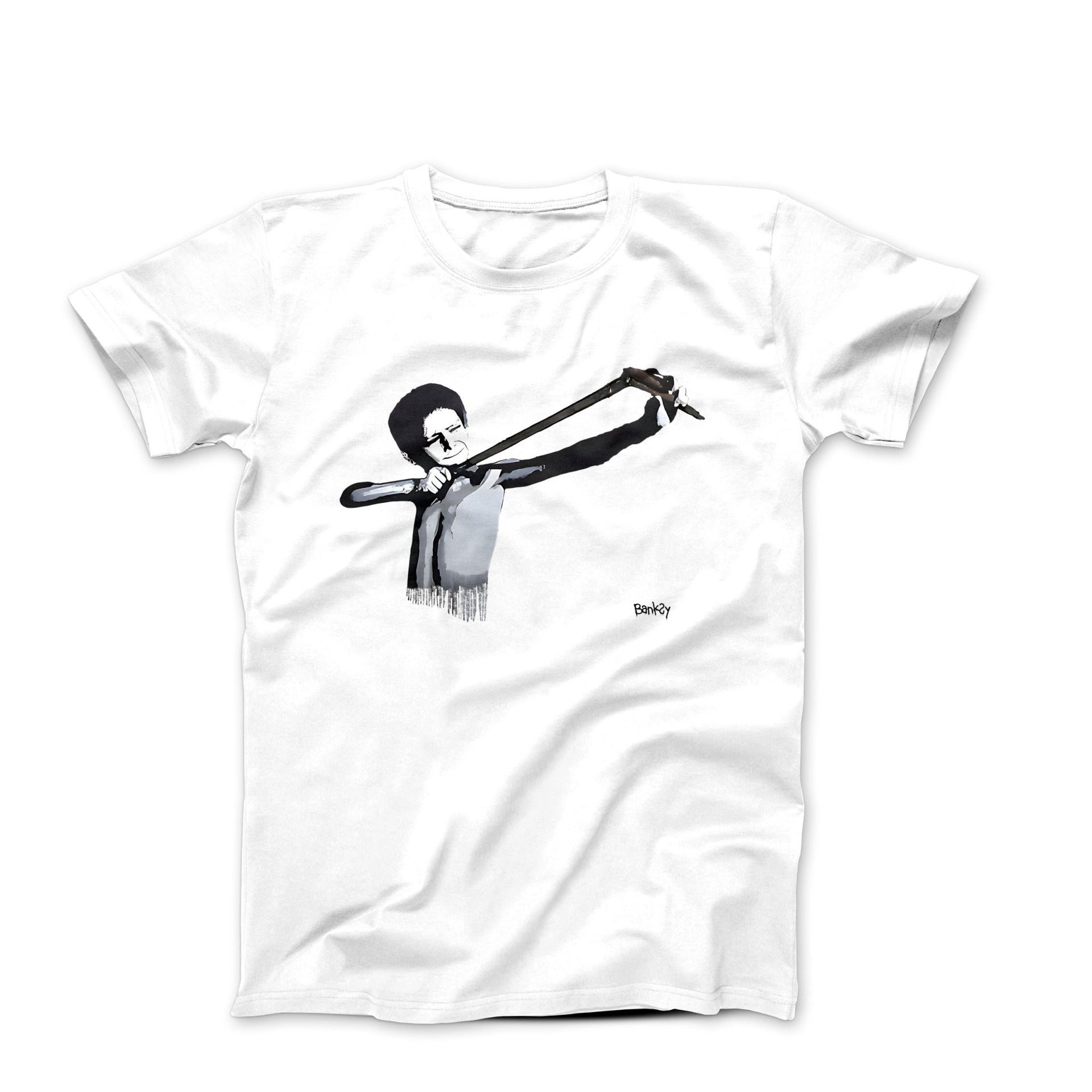 Banksy Slingshot Kid Street Art T-shirt - Street, Pop & Media Art - Harvey Ltd