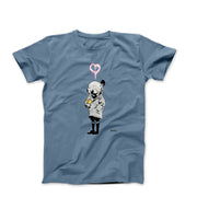 Banksy Space Girl With Bird Street Art T-shirt - Street, Pop & Media Art - Harvey Ltd