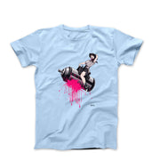 Banksy Spraycan Rodeo Girl 2008 Artwork T-shirt - T-Shirt - Harvey Ltd