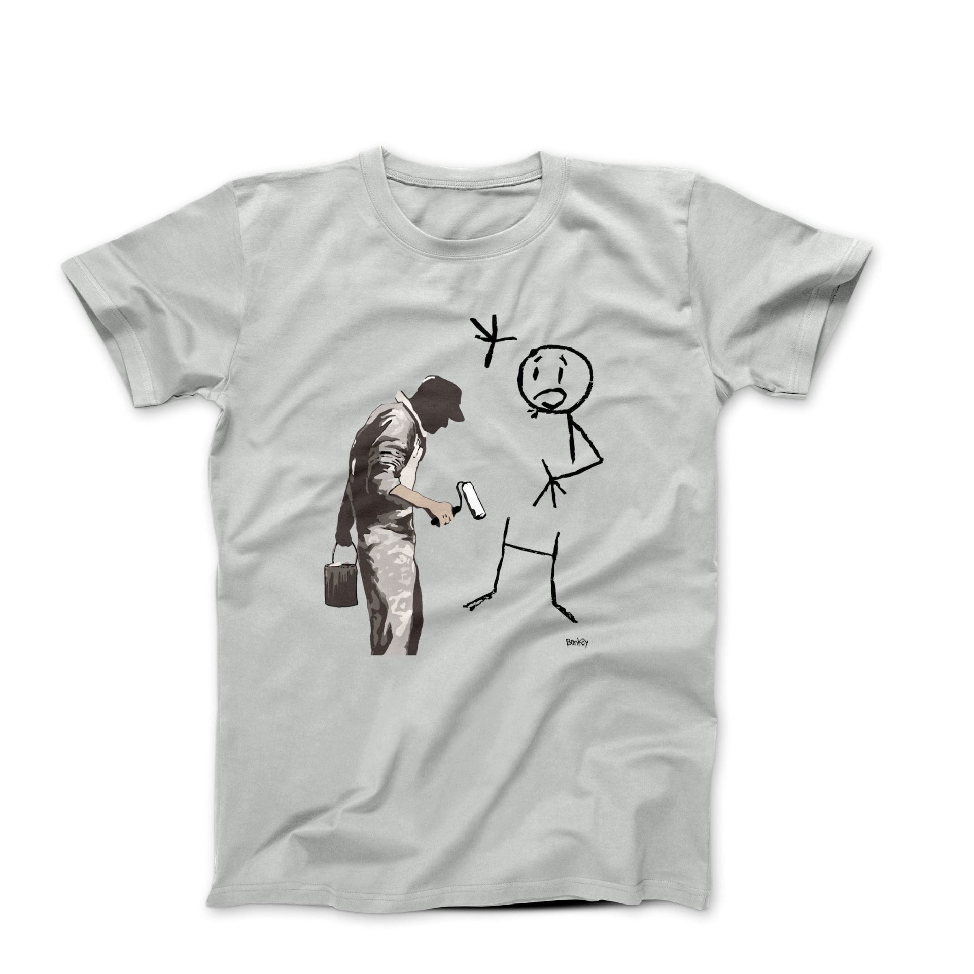 Banksy Stickman Paint - Over Street Art T-shirt - Street, Pop & Media Art - Harvey Ltd