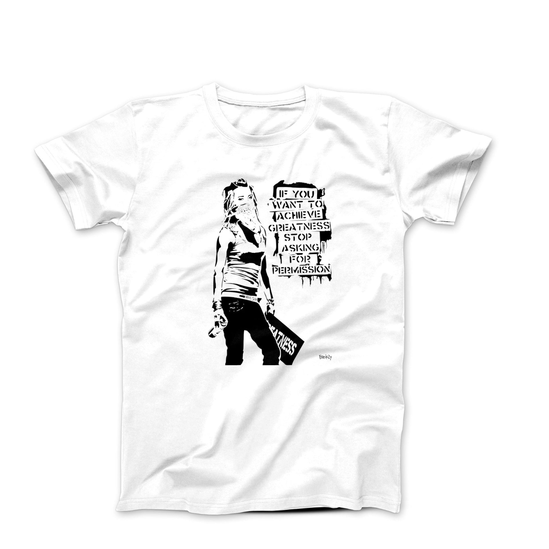 Banksy Stop Asking For Permission Street Art T-shirt - Street, Pop & Media Art - Harvey Ltd