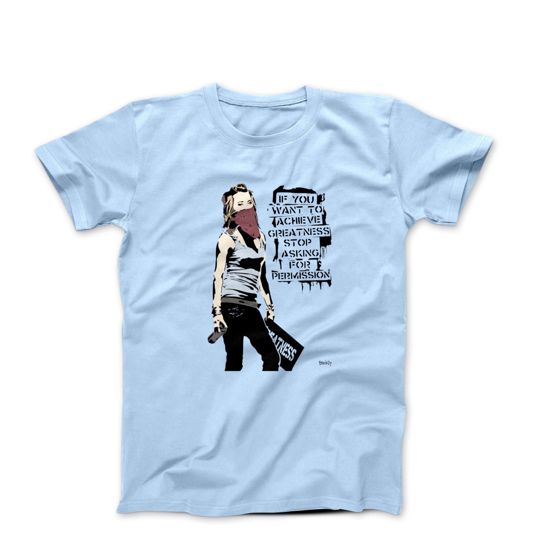 Banksy Stop Asking For Permission Street Art T-shirt - Street, Pop & Media Art - Harvey Ltd