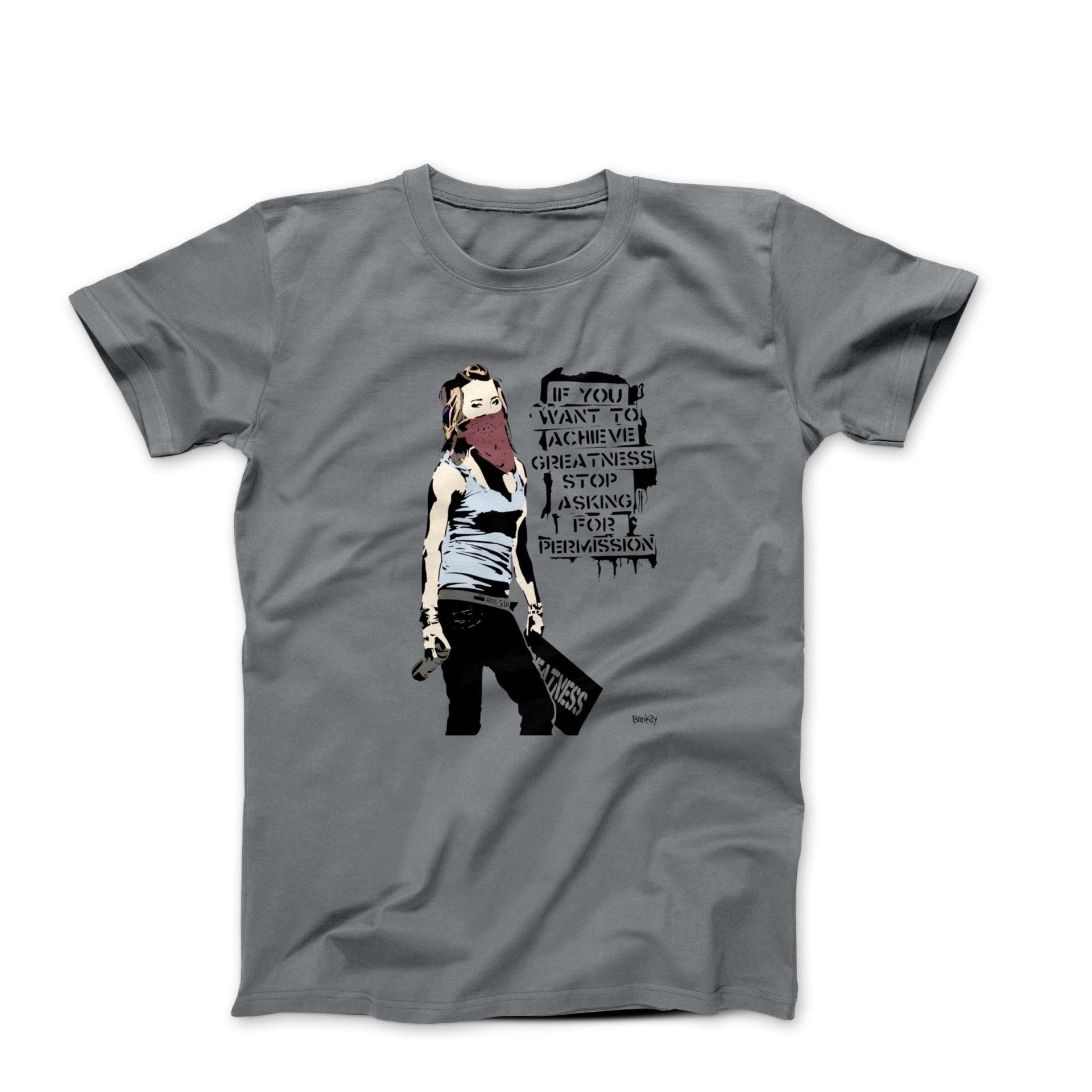 Banksy Stop Asking For Permission Street Art T-shirt - Street, Pop & Media Art - Harvey Ltd